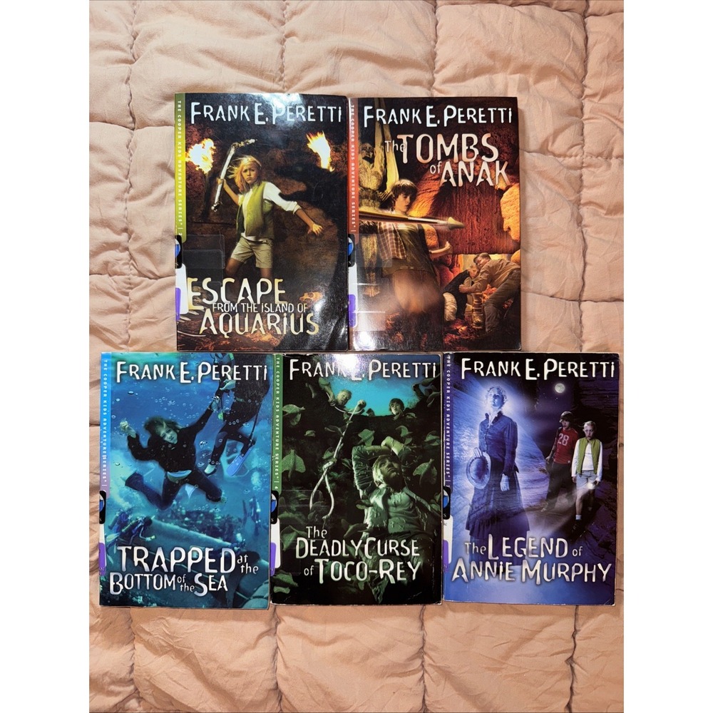 Lot 5 Frank Peretti The Cooper Kids Adventure Series Paperback Books 2,3,4,6,7